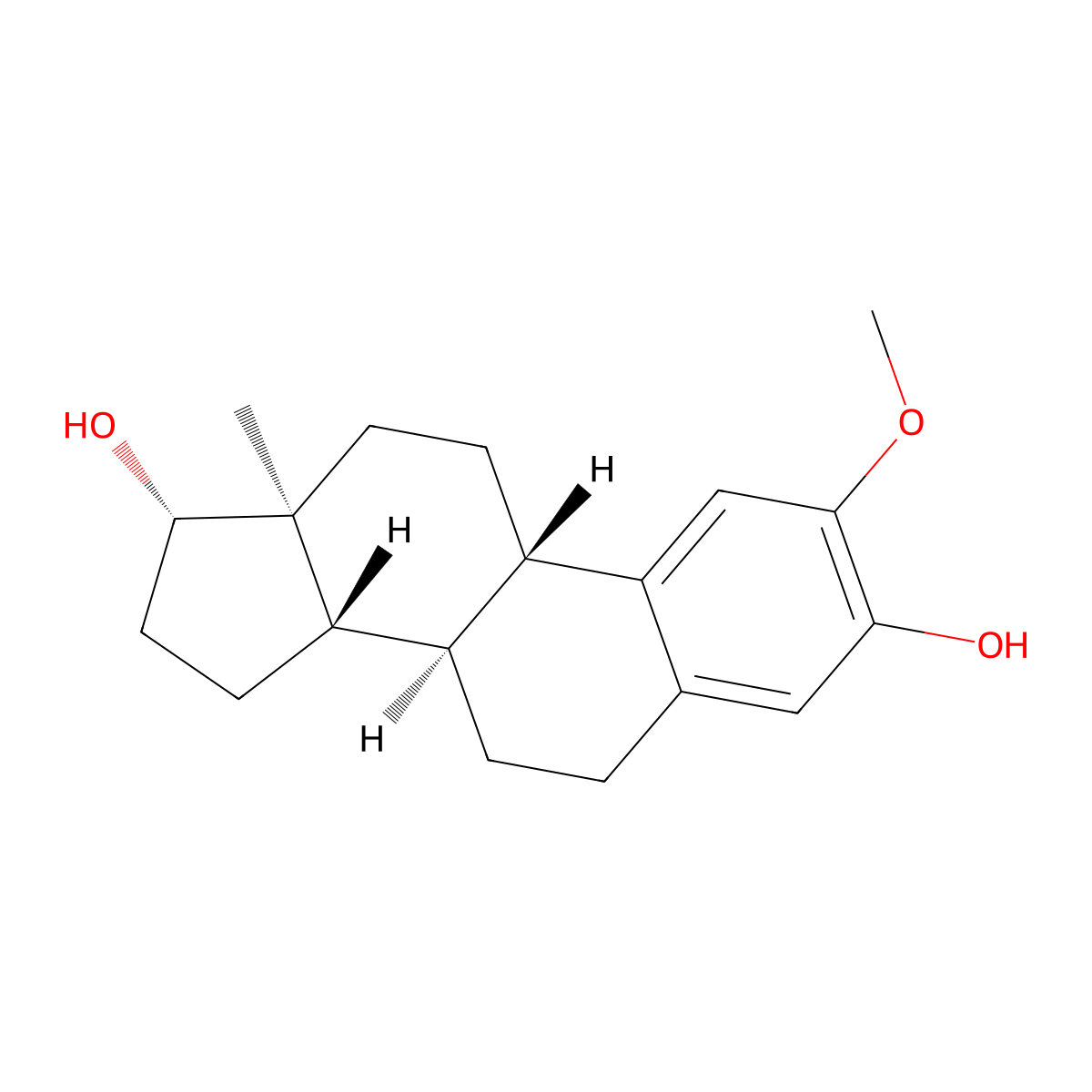 2-Methoxyestradiol molecular structure, CAS 362-07-2