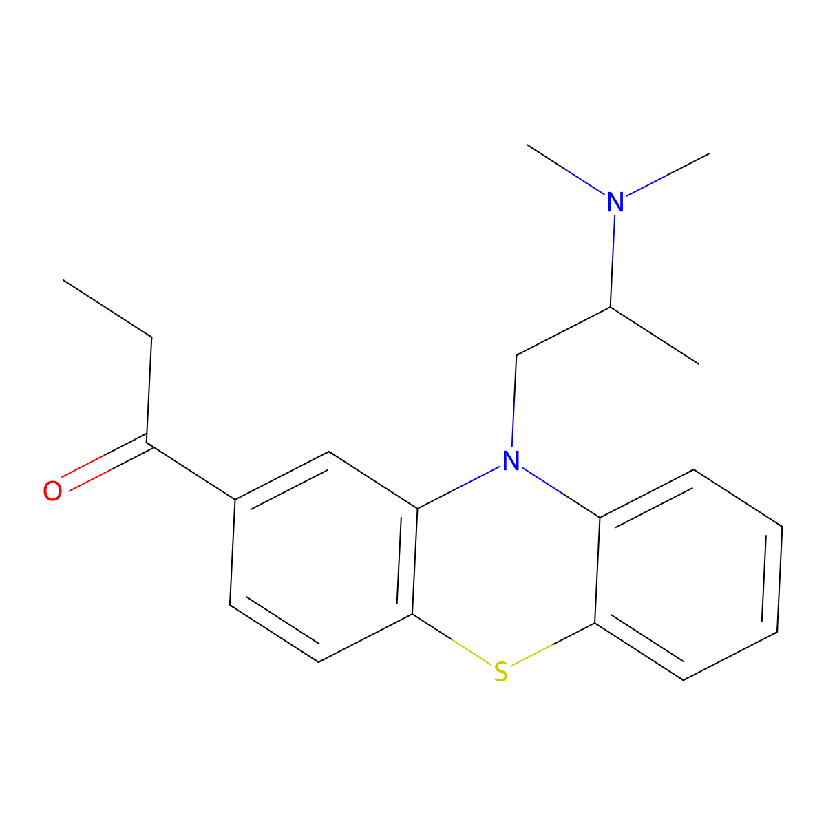 Propiomazine molecular structure, CAS 362-29-8