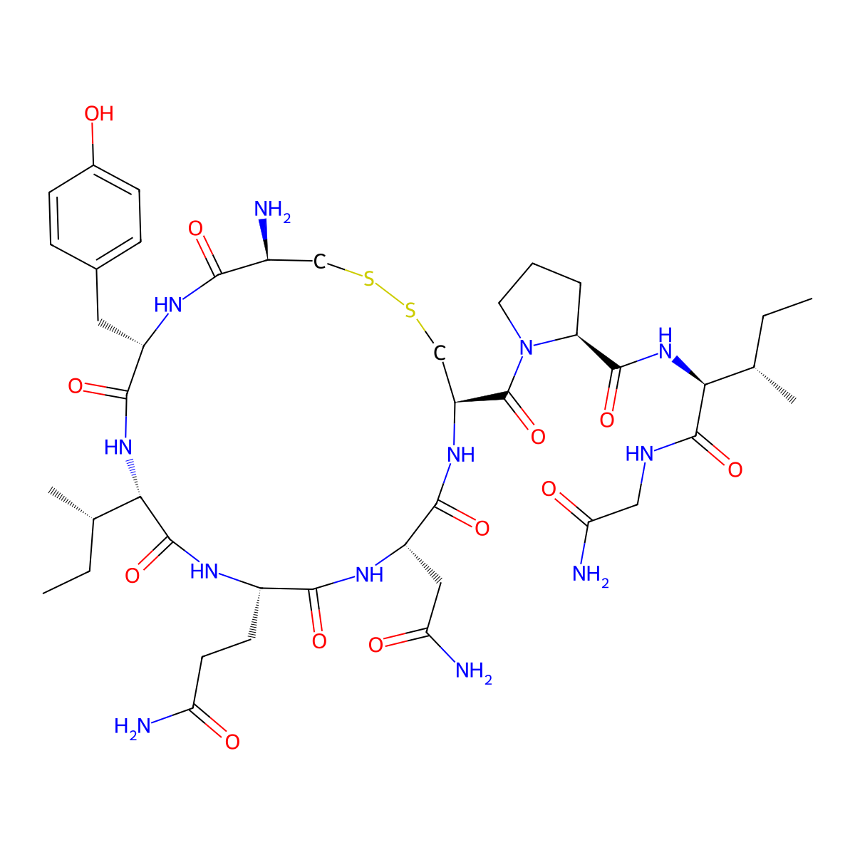 Mesotocin molecular structure, CAS 362-39-0