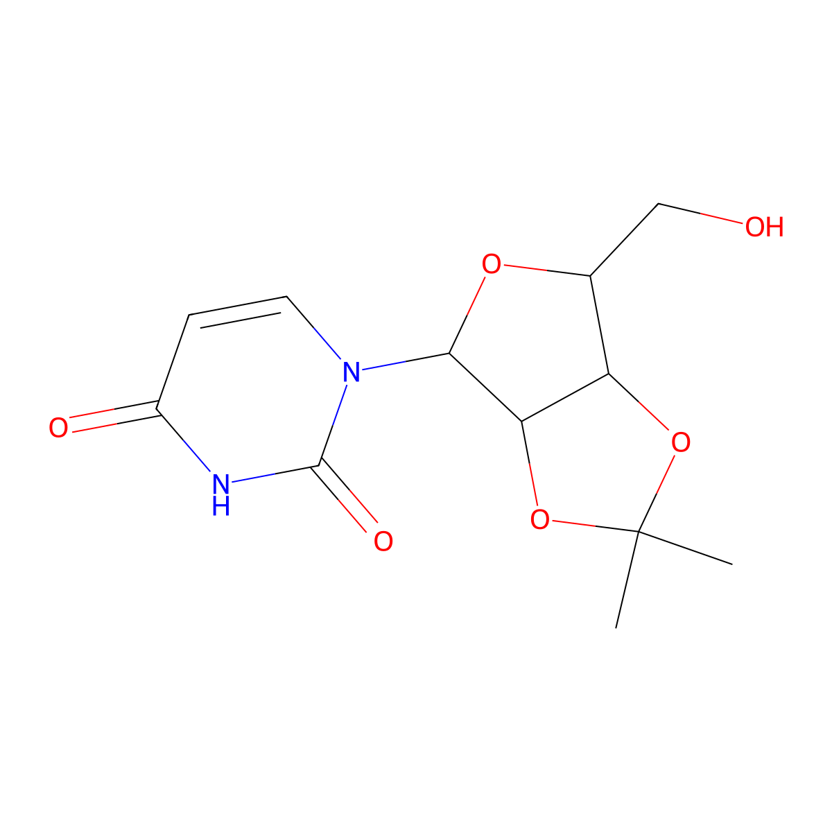 2',3'-O-Isopropylideneuridine molecular structure, CAS 362-43-6