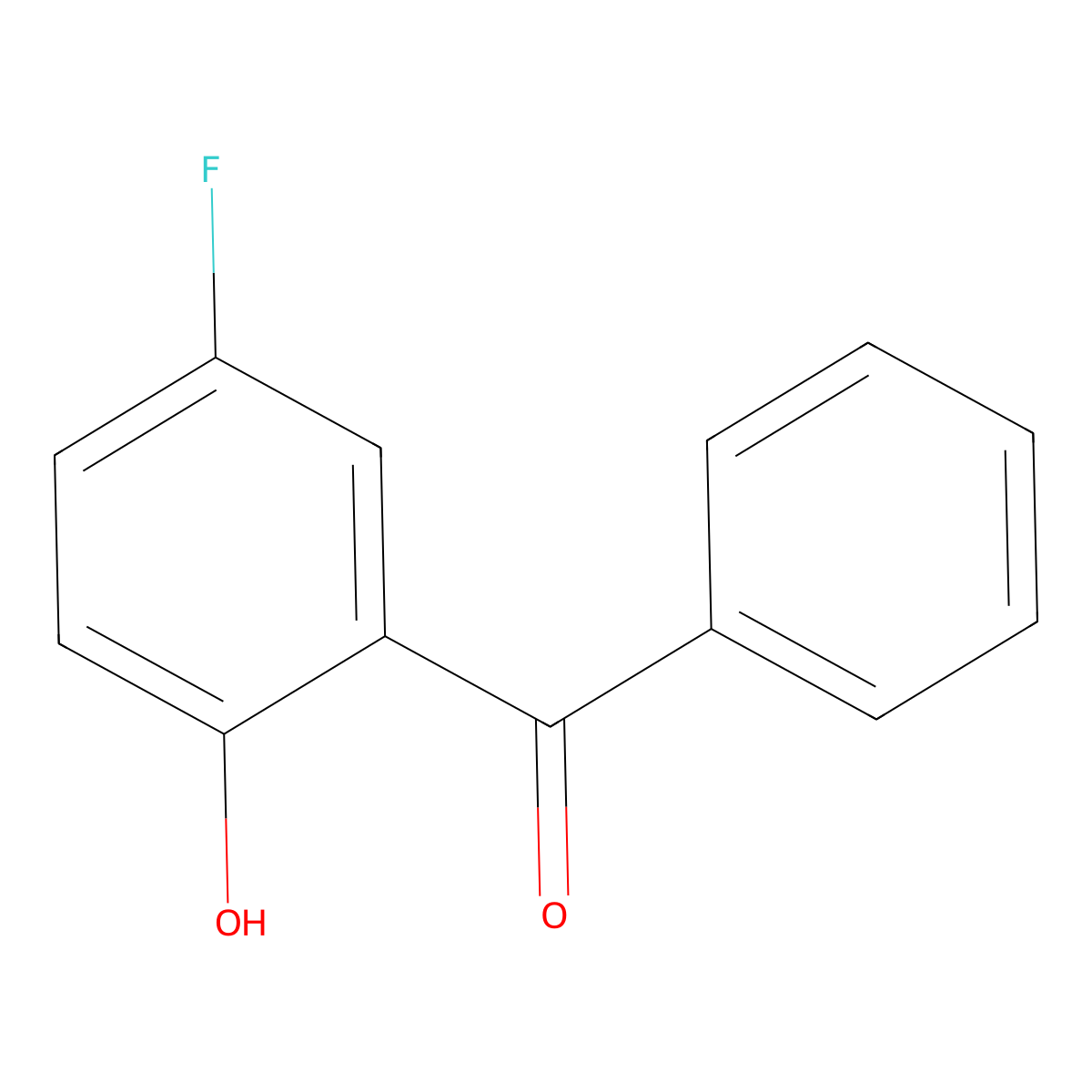 2-Benzoyl-4-fluorophenol molecular structure, CAS 362-47-0