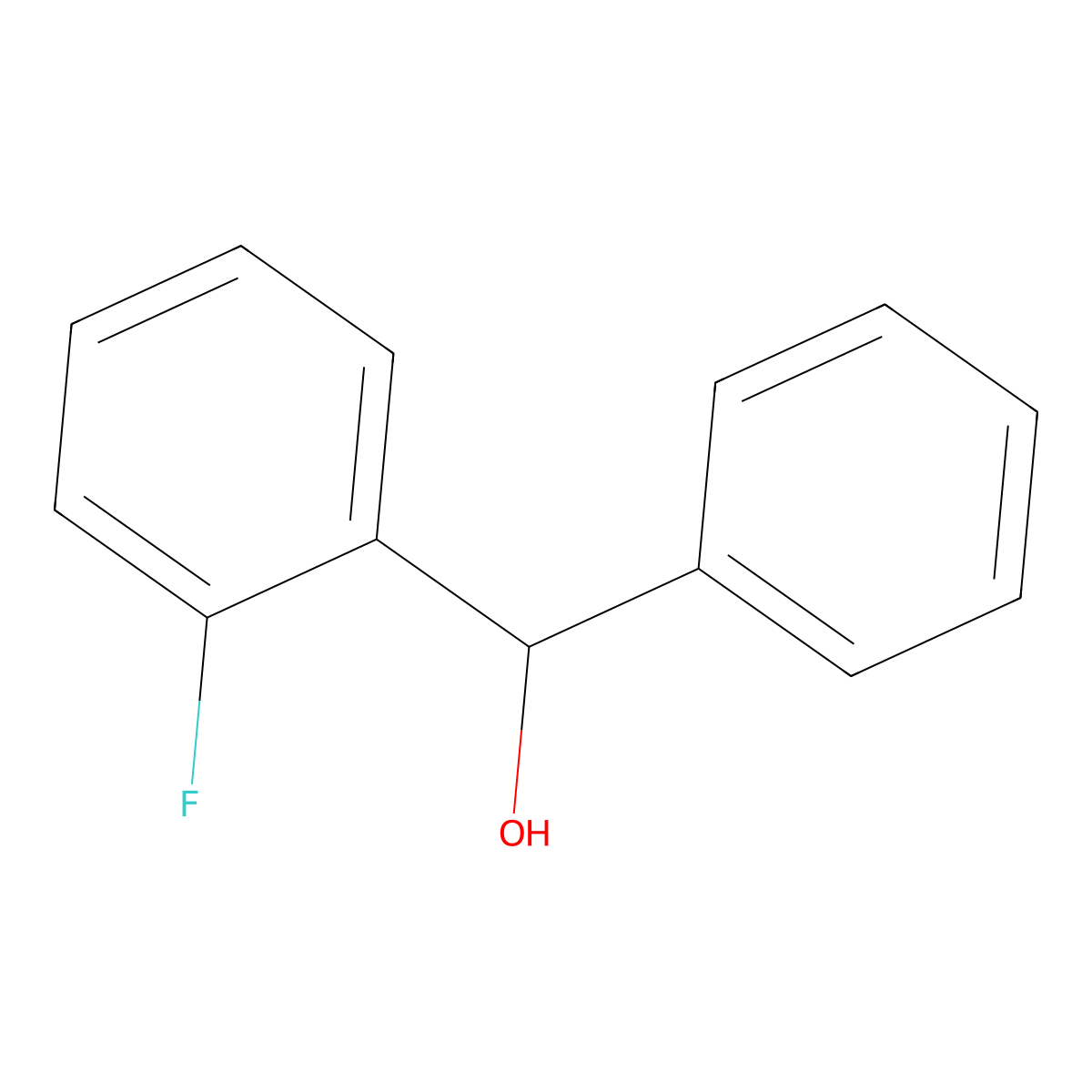 (2-Fluorophenyl)(phenyl)methanol molecular structure, CAS 362-54-9