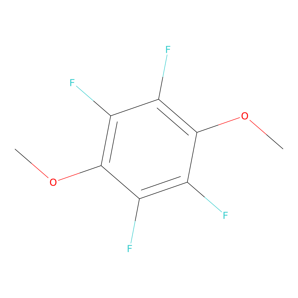 1,4-Dimethoxytetrafluorobenzene molecular structure, CAS 362-56-1