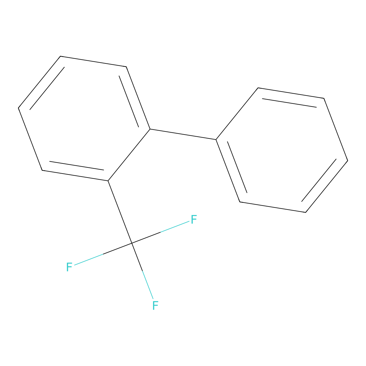 2-(Trifluoromethyl)-1,1'-biphenyl molecular structure, CAS 362-59-4