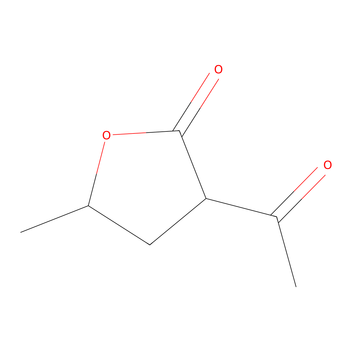 3-Acetyl-5-methyloxolan-2-one molecular structure, CAS 3620-18-6