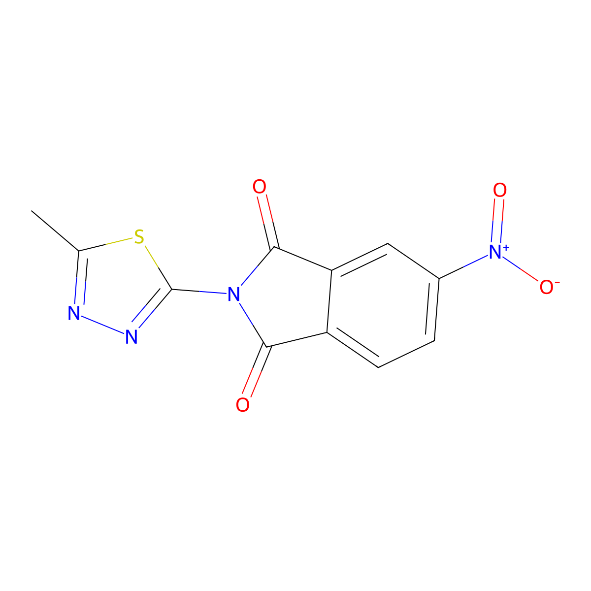 2-(5-Methyl-1,3,4-thiadiazol-2-yl)-5-nitroisoindole-1,3-dione molecular structure, CAS 362000-31-5