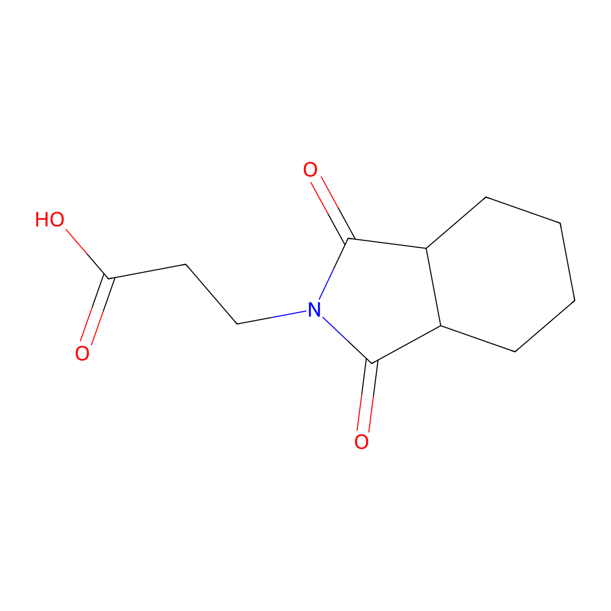3-(1,3-Dioxo-octahydro-isoindol-2-yl)-propionic acid molecular structure, CAS 362000-58-6
