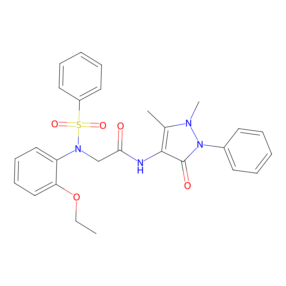 N~1~-(1,5-dimethyl-3-oxo-2-phenyl-2,3-dihydro-1H-pyrazol-4-yl)-N~2~-(2-ethoxyphenyl)-N~2~-(phenylsulfonyl)glycinamide molecular structure, CAS 362000-59-7