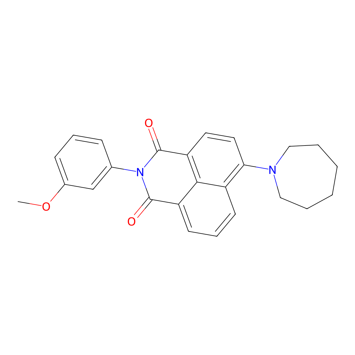 6-(azepan-1-yl)-2-(3-methoxyphenyl)-1H-benzo[de]isoquinoline-1,3(2H)-dione molecular structure, CAS 362004-87-3