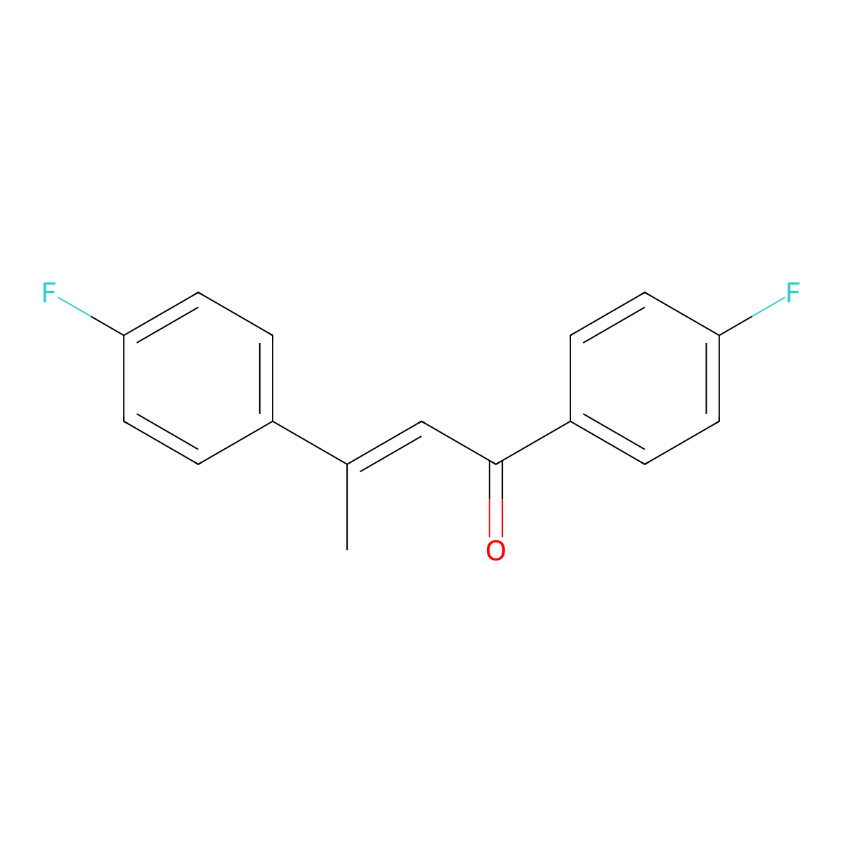 1,3-Bis(4-fluorophenyl)-2-buten-1-one molecular structure, CAS 36201-07-7