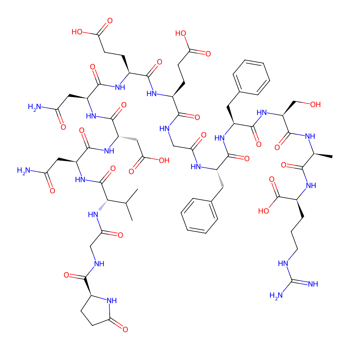Fibrinopeptide B molecular structure, CAS 36204-23-6