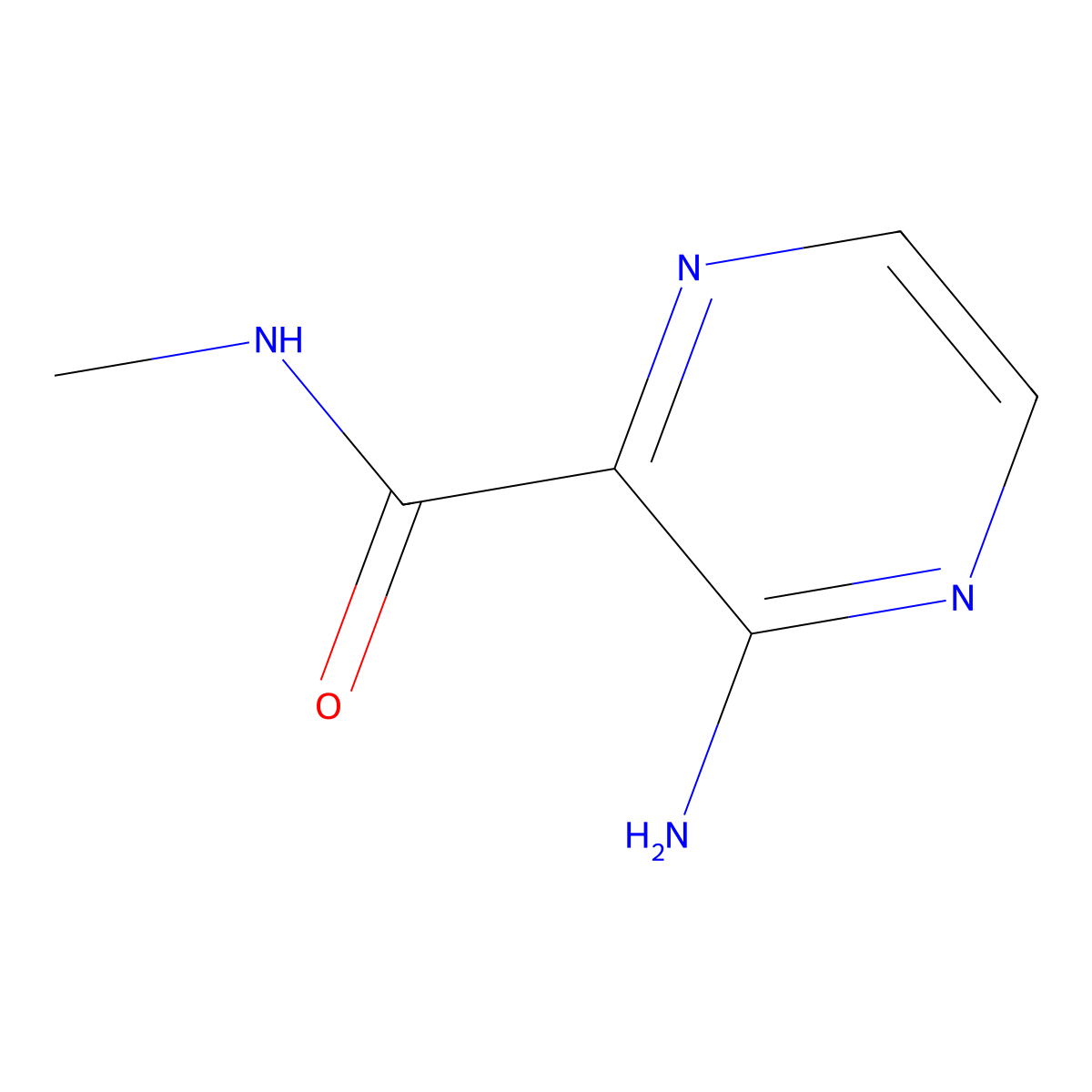 3-Amino-N-methylpyrazine-2-carboxamide molecular structure, CAS 36204-76-9