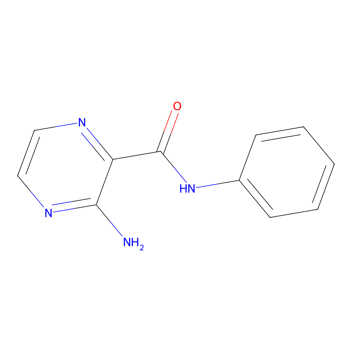3-amino-N-phenylpyrazine-2-carboxamide molecular structure, CAS 36204-80-5
