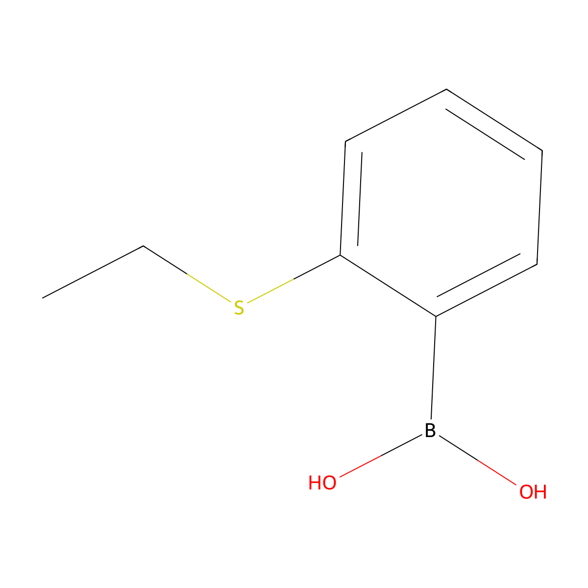 (2-Ethylthiophenyl)boronic acid molecular structure, CAS 362045-33-8