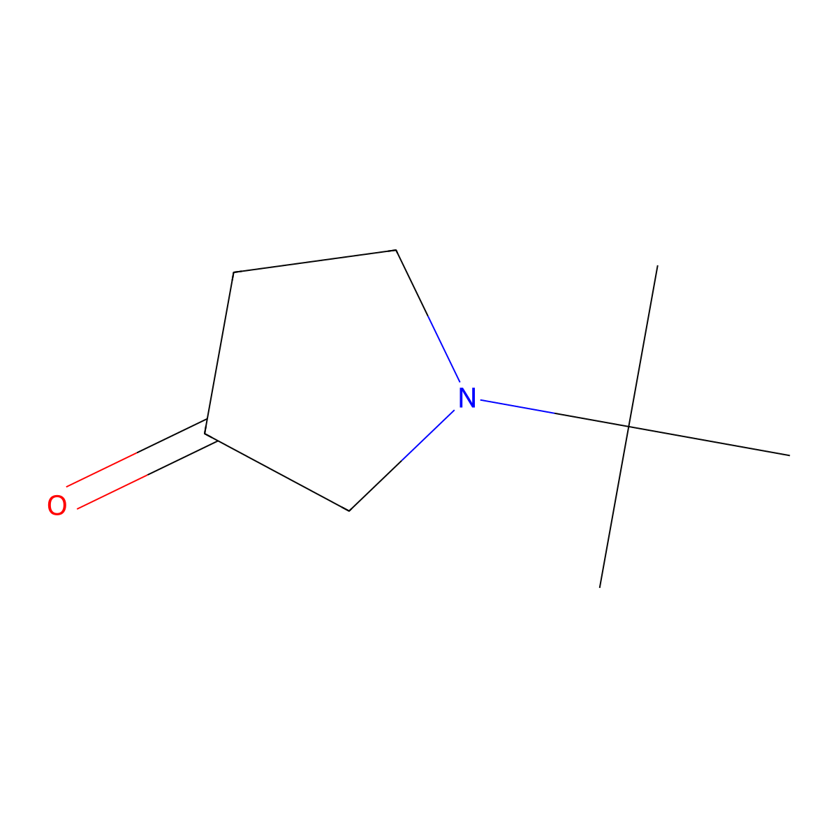 1-Tert-butylpyrrolidin-3-one molecular structure, CAS 362053-39-2