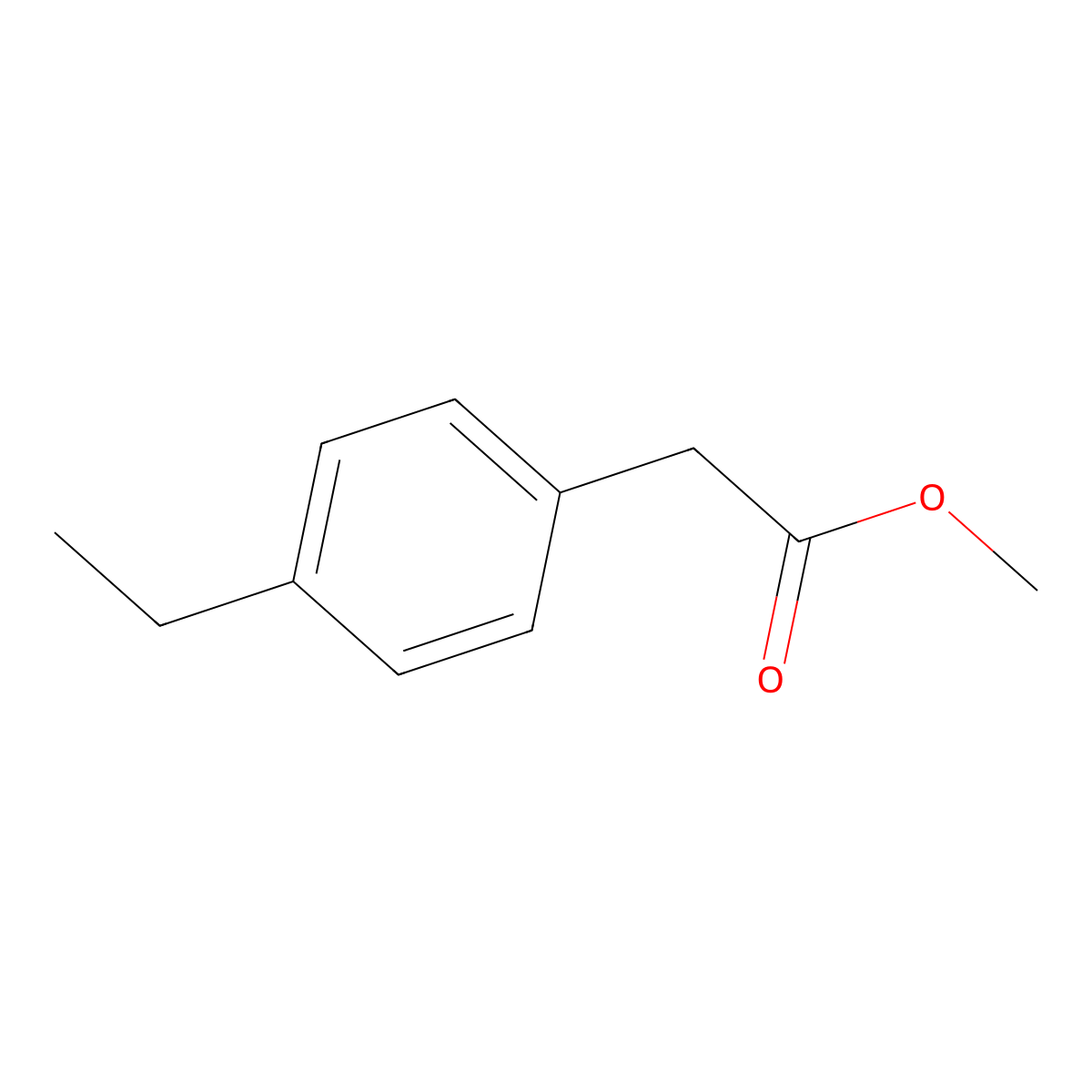 Methyl 2-(4-ethylphenyl)acetate molecular structure, CAS 36207-10-0
