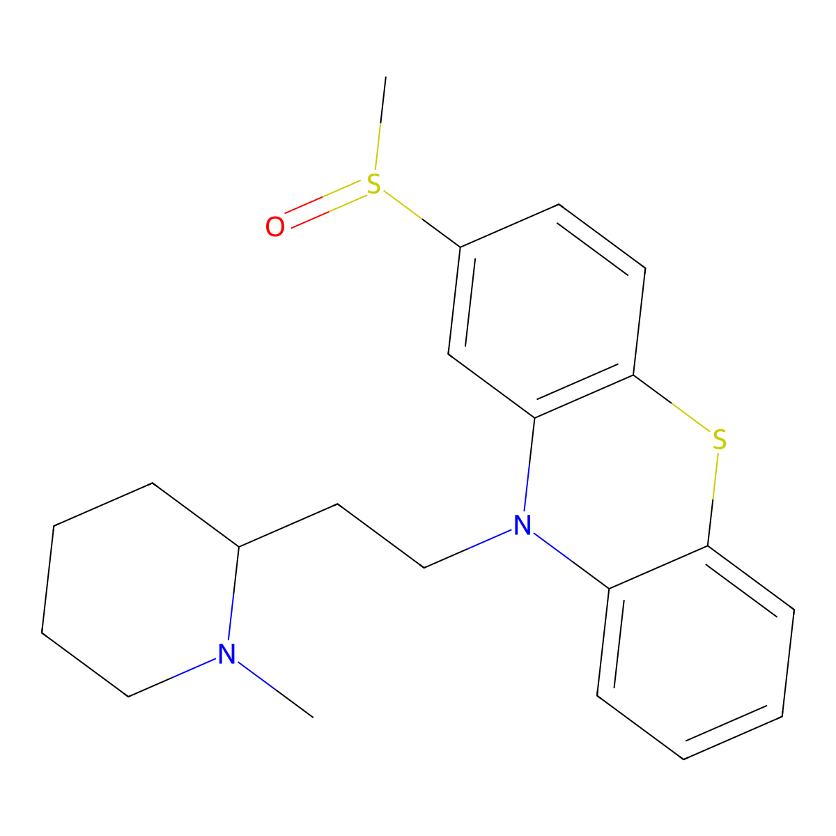 Mesoridazine molecular structure, CAS 36207-55-3