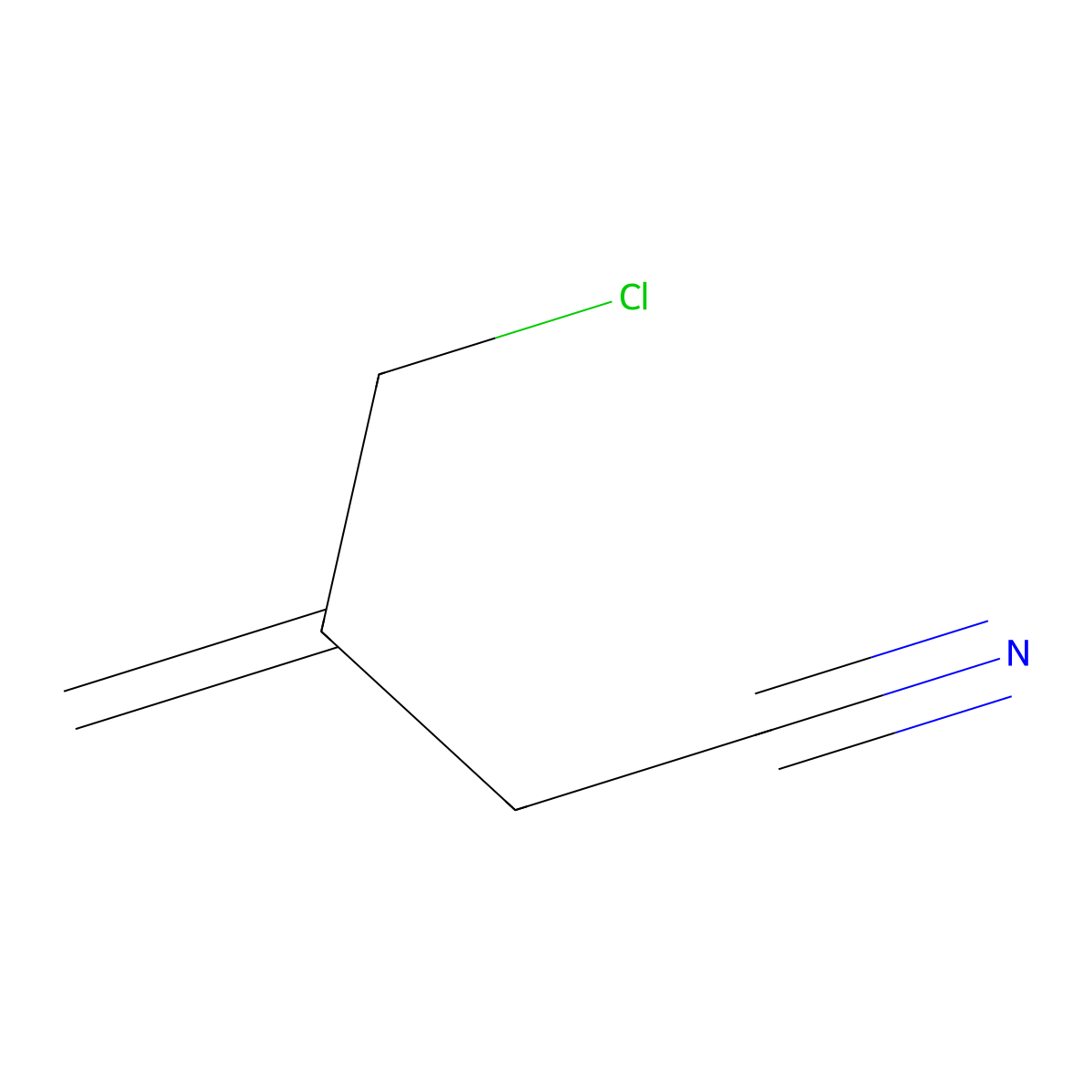 3-(Chloromethyl)but-3-enenitrile molecular structure, CAS 3621-53-2