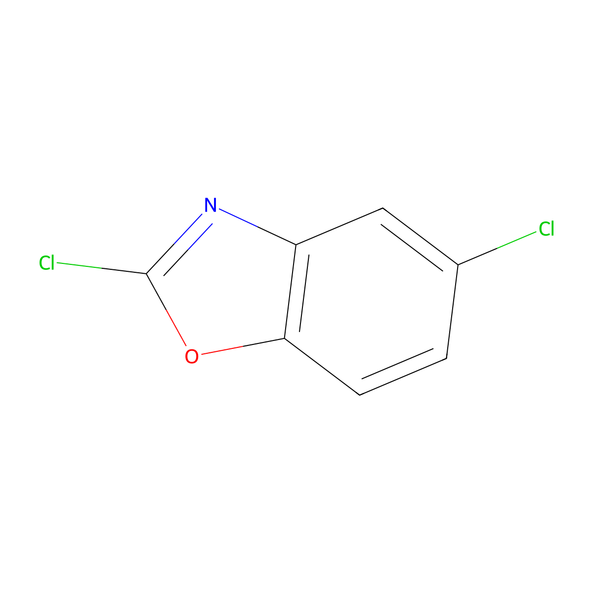 2,5-Dichlorobenzooxazole molecular structure, CAS 3621-81-6