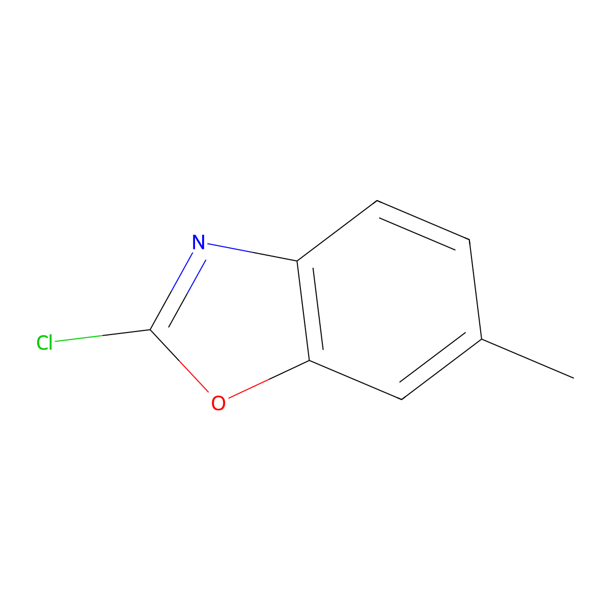2-Chloro-6-methyl-benzooxazole molecular structure, CAS 3621-83-8