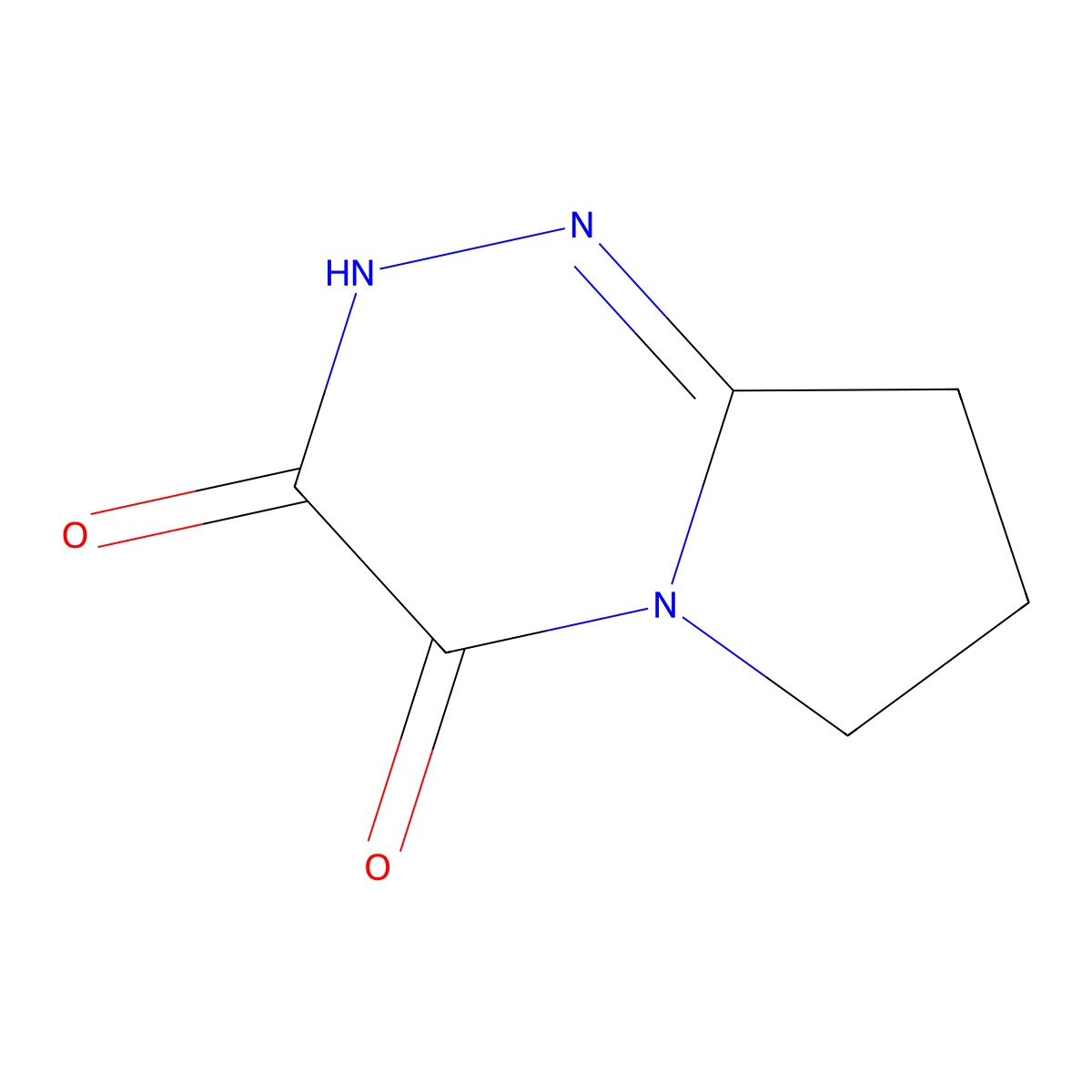2H,3H,4H,6H,7H,8H-pyrrolo[2,1-c][1,2,4]triazine-3,4-dione molecular structure, CAS 36214-36-5