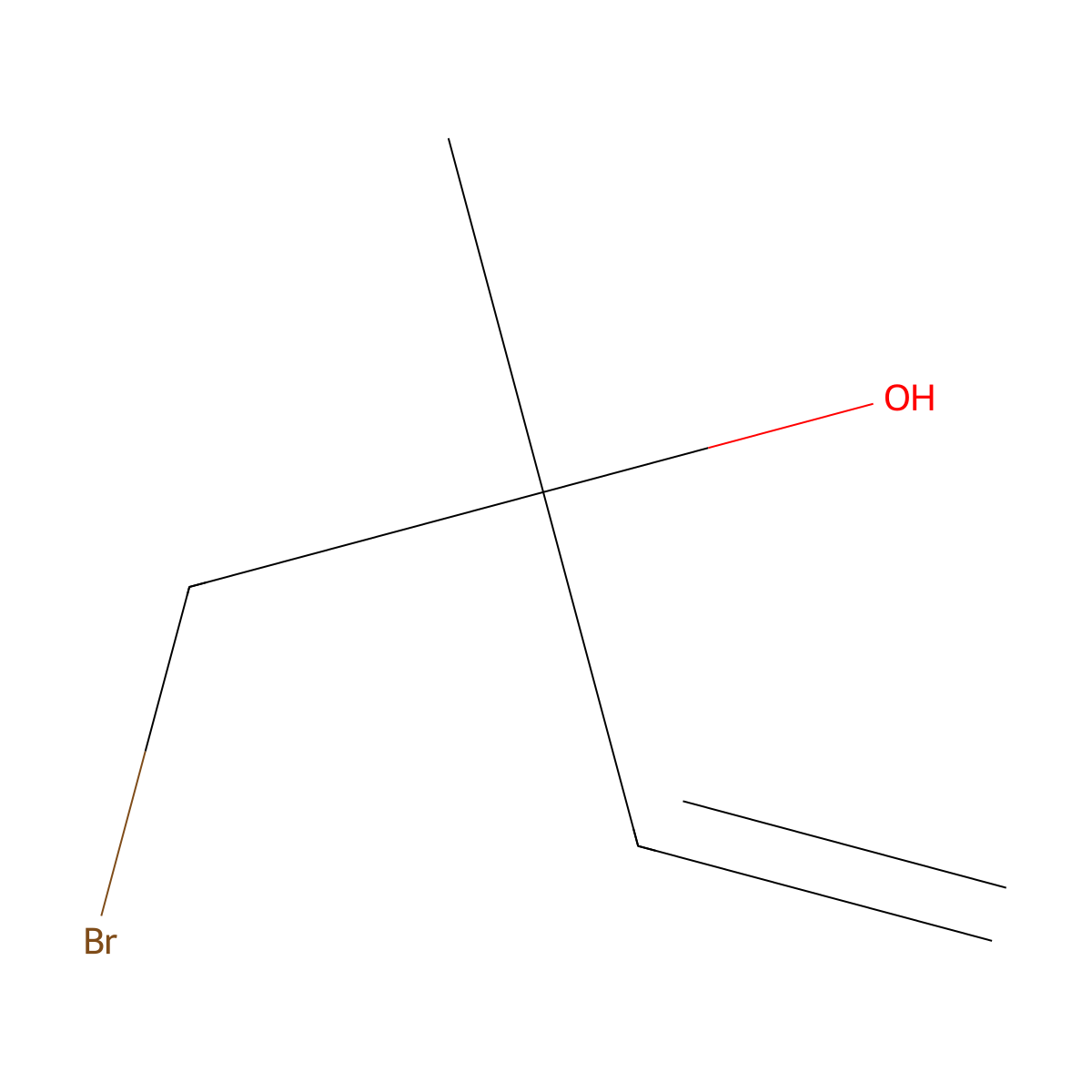 1-Bromo-2-methylbut-3-en-2-ol molecular structure, CAS 36219-40-6