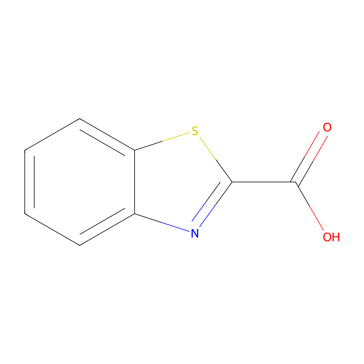 1,3-Benzothiazole-2-carboxylic acid molecular structure, CAS 3622-04-6