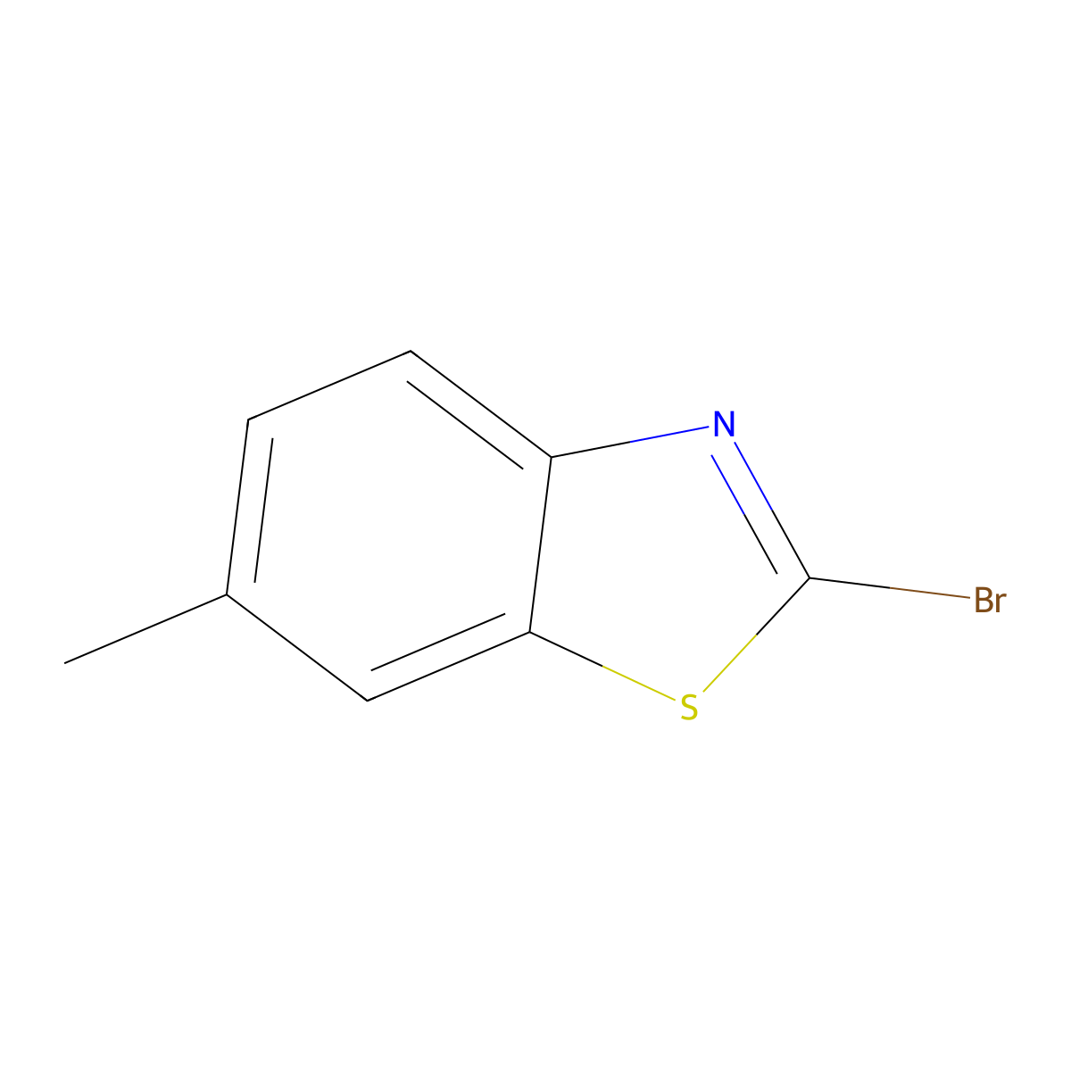 2-Bromo-6-methylbenzo[d]thiazole molecular structure, CAS 3622-19-3