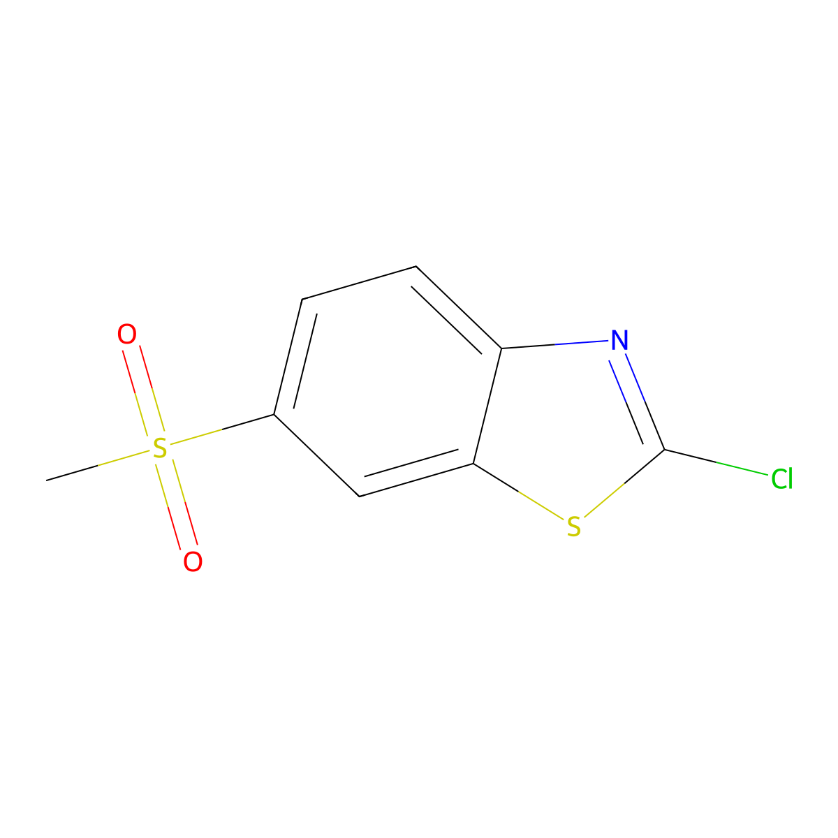 2-Chloro-6-(methylsulfonyl)benzo[d]thiazole molecular structure, CAS 3622-29-5