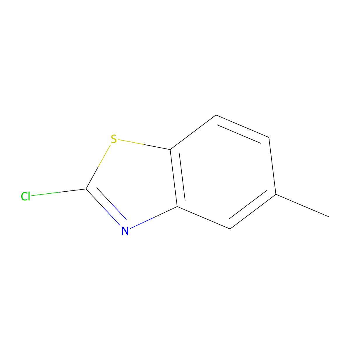 2-Chloro-5-methyl-1,3-benzothiazole molecular structure, CAS 3622-31-9