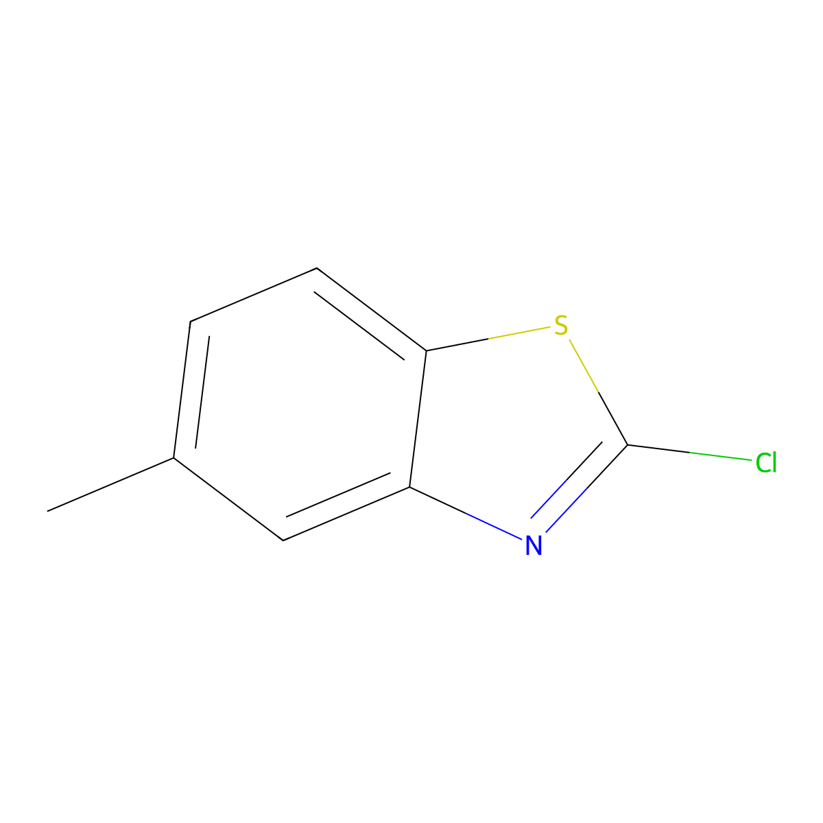 2-Chloro-5-methyl-1,3-benzothiazole molecular structure, CAS 3622-31-9