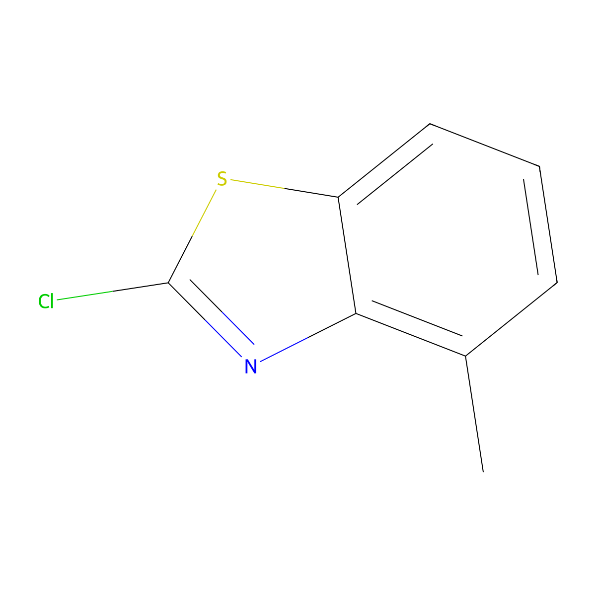 2-Chloro-4-methylbenzothiazole molecular structure, CAS 3622-32-0