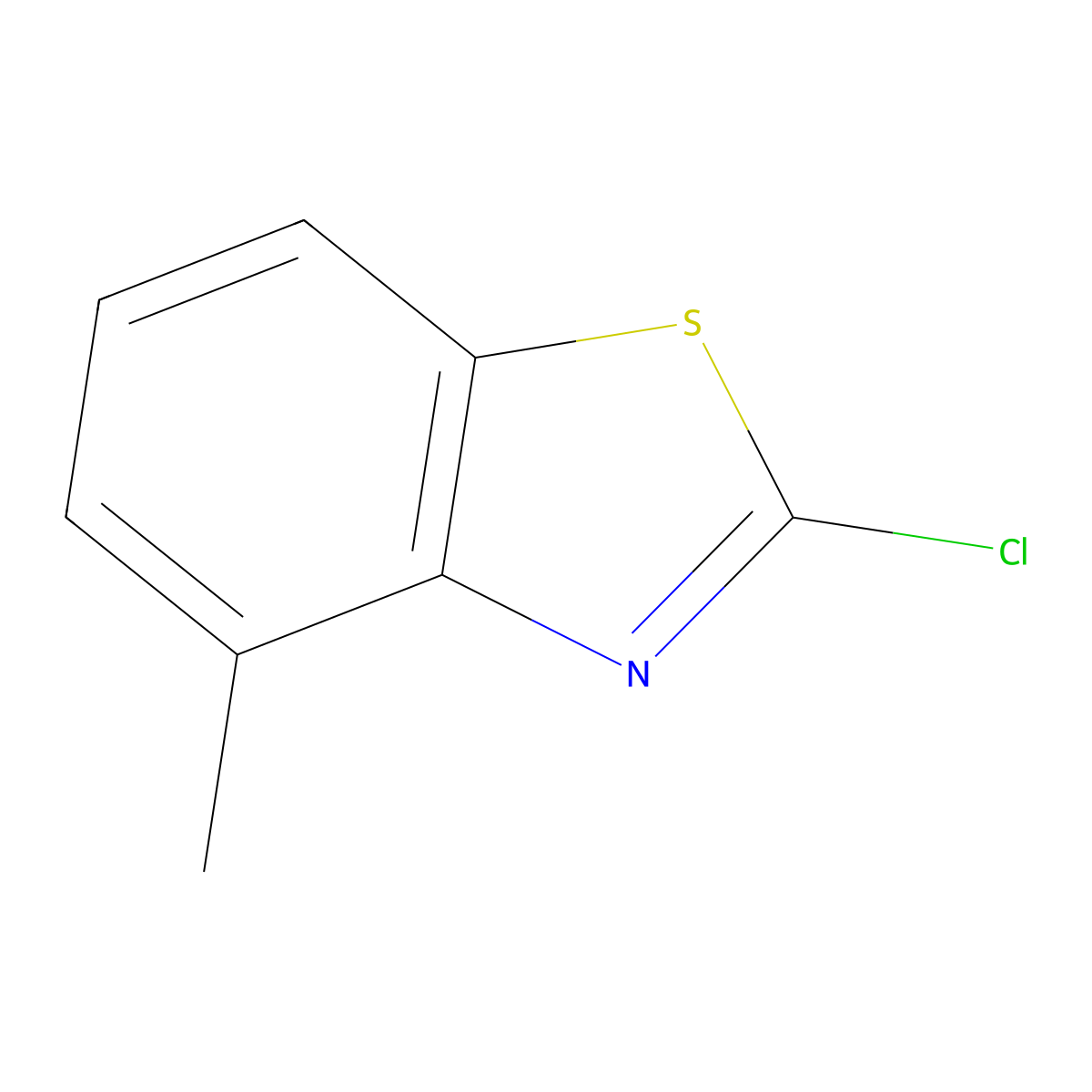 2-Chloro-4-methylbenzothiazole molecular structure, CAS 3622-32-0