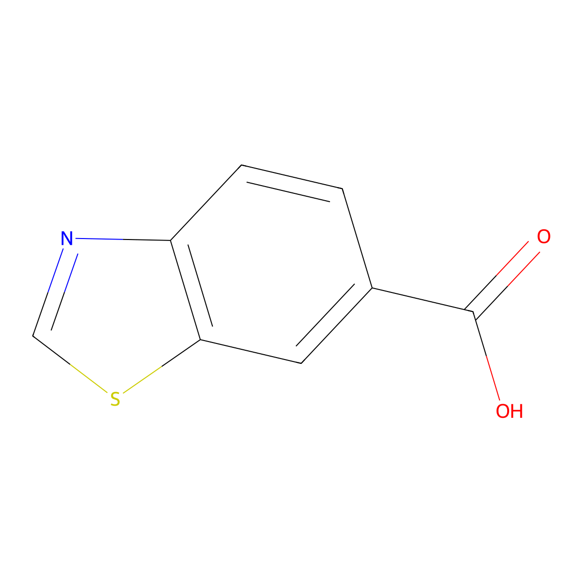 Benzothiazole-6-carboxylic acid molecular structure, CAS 3622-35-3