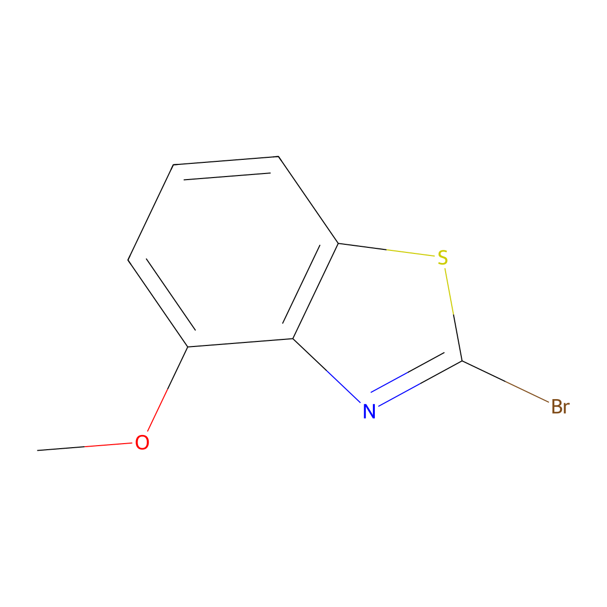 2-Bromo-4-methoxy-1,3-benzothiazole molecular structure, CAS 3622-39-7