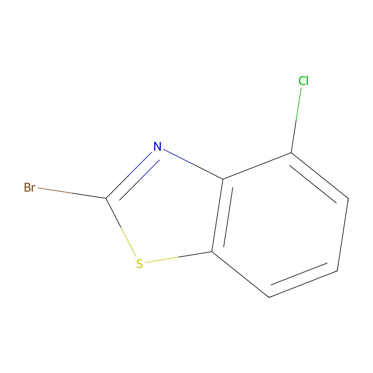 2-Bromo-4-chlorobenzothiazole molecular structure, CAS 3622-40-0