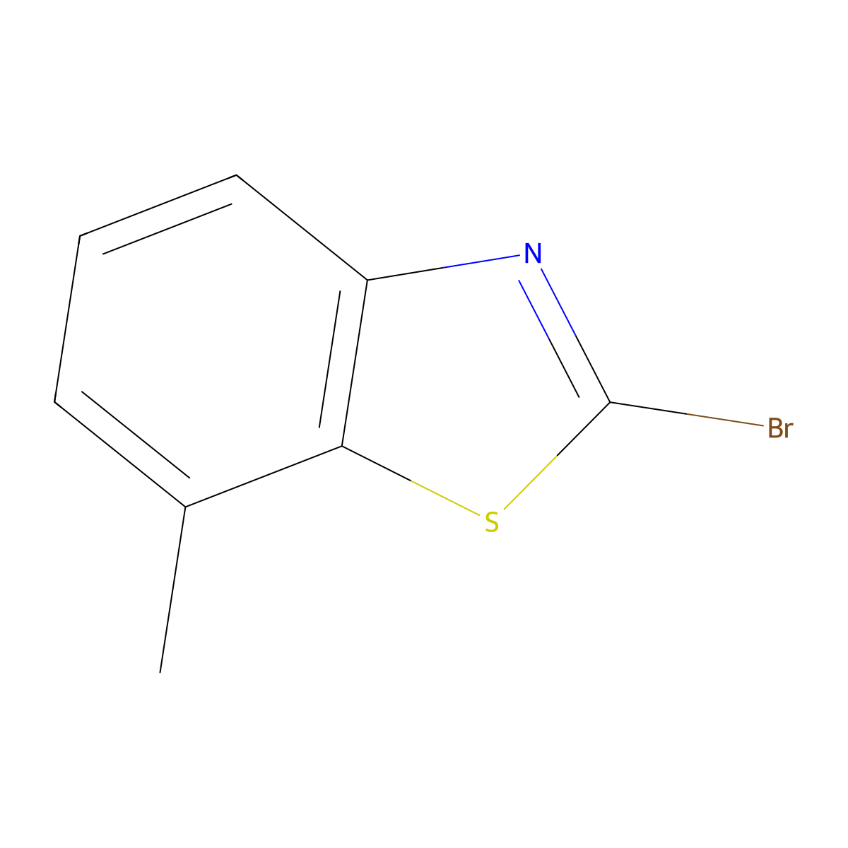 2-Bromo-7-methyl-1,3-benzothiazole molecular structure, CAS 3622-44-4