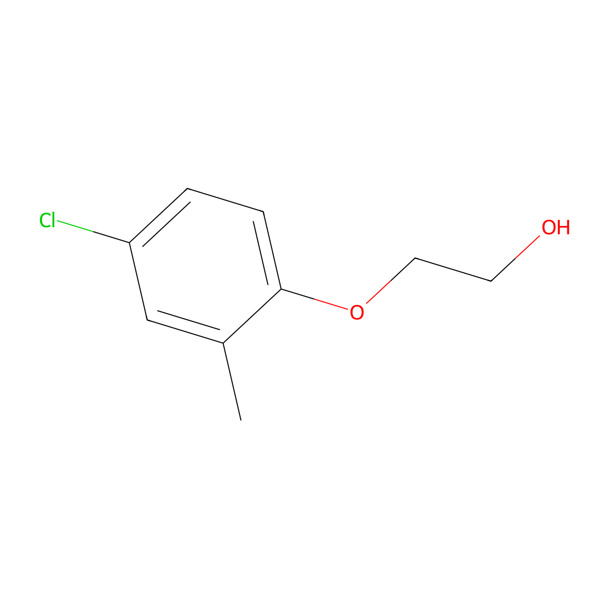 Ethanol, 2-(4-chloro-2-methylphenoxy)- molecular structure, CAS 36220-29-8