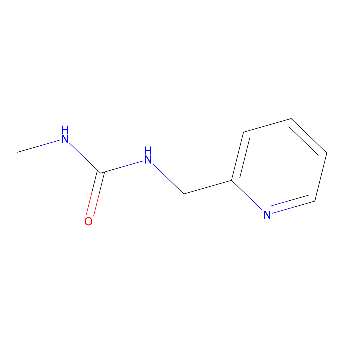 1-Methyl-3-(pyridin-2-ylmethyl)urea molecular structure, CAS 36226-40-1