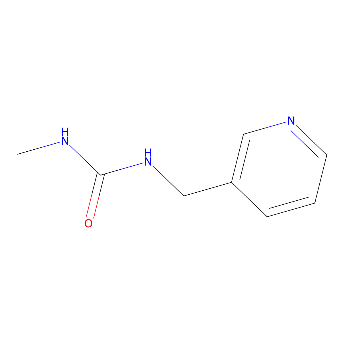 1-Methyl-3-(pyridin-3-ylmethyl)urea molecular structure, CAS 36226-41-2