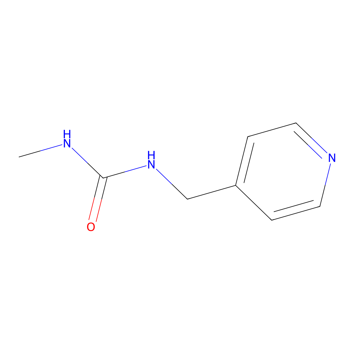 1-Methyl-3-(pyridin-4-ylmethyl)urea molecular structure, CAS 36226-42-3