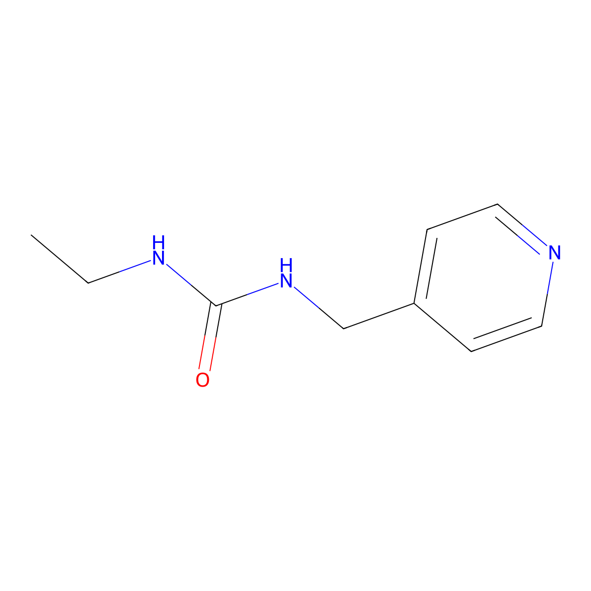 1-Ethyl-3-(pyridin-4-ylmethyl)urea molecular structure, CAS 36226-50-3