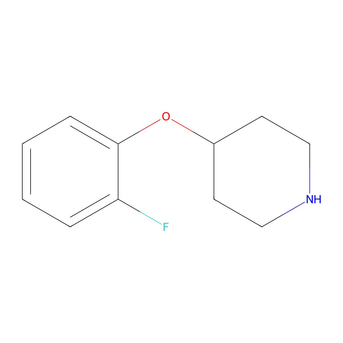 4-(2-Fluorophenoxy)piperidine molecular structure, CAS 3623-02-7