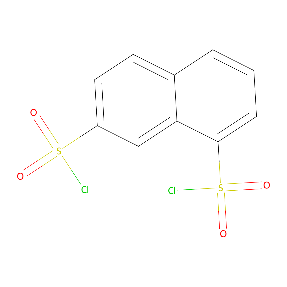 Naphthalene-1,7-disulfonyl dichloride molecular structure, CAS 3623-59-4
