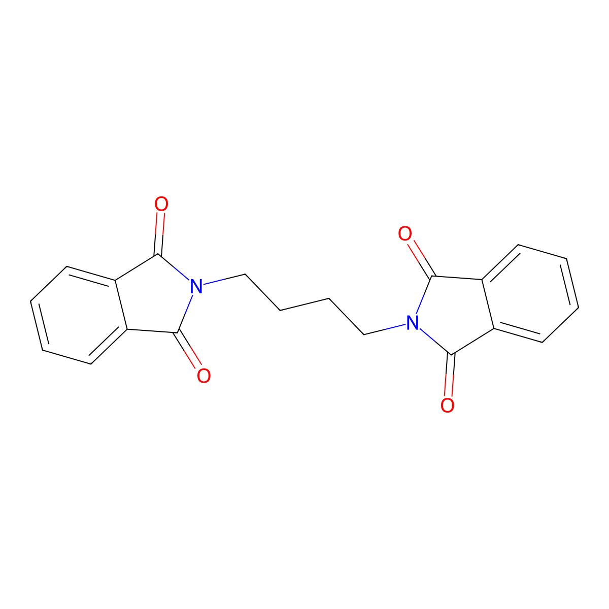 2,2'-Butane-1,4-diylbis(1h-isoindole-1,3(2h)-dione) molecular structure, CAS 3623-90-3