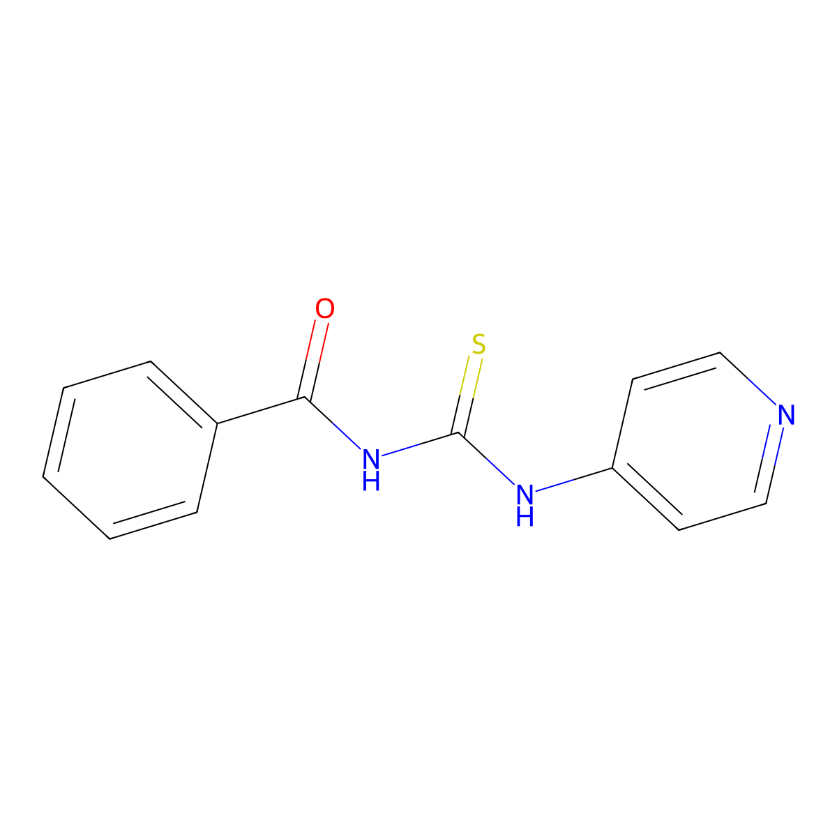 N-[(4-Pyridinylamino)thioxomethyl]benzamide molecular structure, CAS 36231-98-8