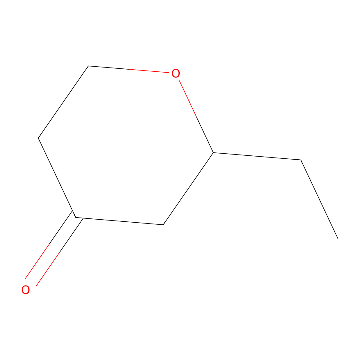 2-Ethyloxan-4-one molecular structure, CAS 36233-82-6