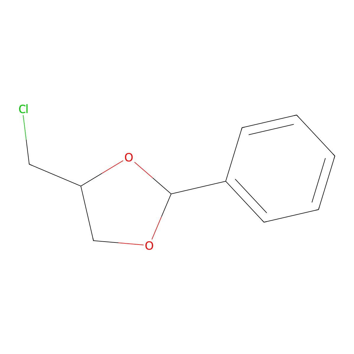4-(Chloromethyl)-2-phenyl-1,3-dioxolane molecular structure, CAS 36236-72-3