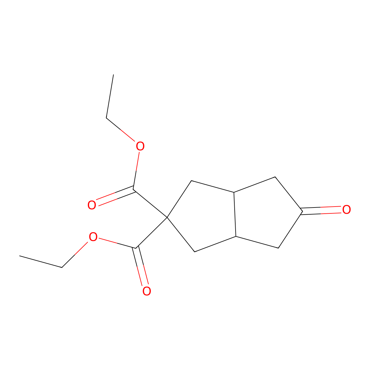 2,2-Diethyl 5-oxo-octahydropentalene-2,2-dicarboxylate molecular structure, CAS 36237-91-9