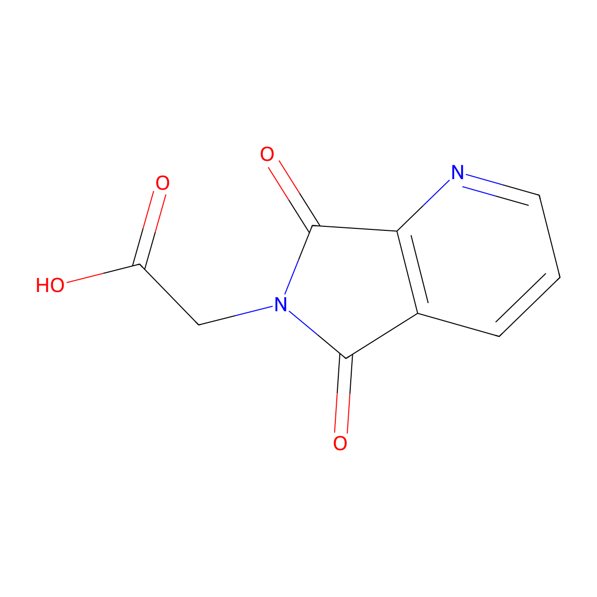 (5,7-dioxo-5,7-dihydro-6H-pyrrolo[3,4-b]pyridin-6-yl)acetic acid molecular structure, CAS 36239-67-5